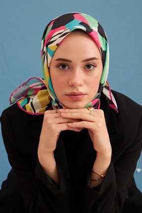 روسری فیروزه ای پنبه ای İpekhan - کد 648329891