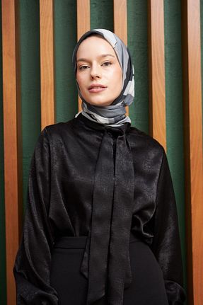 روسری مشکی پنبه ای İpekhan - کد 447109212