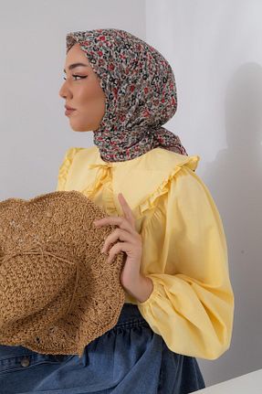 روسری مشکی پنبه ای Silk Home - کد 749861441