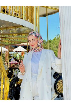 روسری صورتی پنبه ای İpekhan - کد 759449559