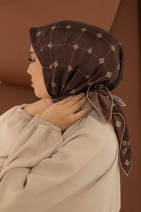 روسری قهوه ای İpek Tivil Silk Home - کد 452314371