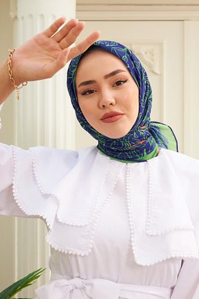 روسری سرمه ای پنبه ای Silk Home - کد 746201158