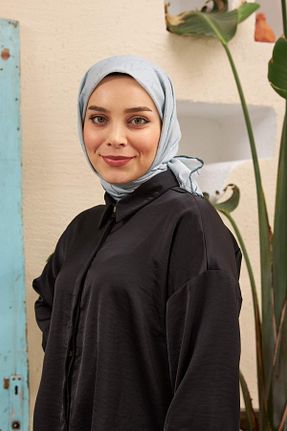 روسری طوسی پنبه ای İpekhan - کد 681103486
