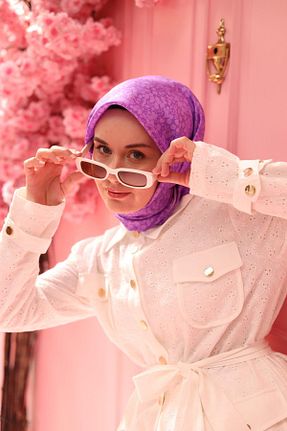 روسری صورتی İpek Tivil Silk Home - کد 841536170