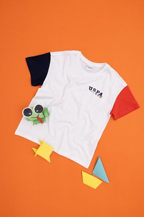 تیشرت سفید بچه گانه اورسایز U.S. Polo Assn. - کد 832990207