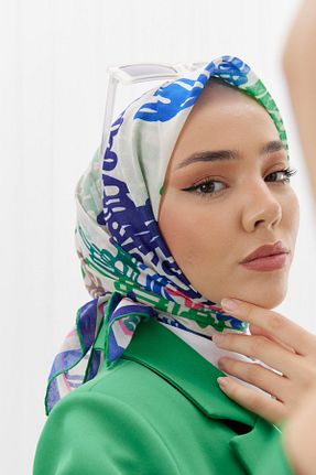 روسری سرمه ای پنبه ای Silk Home - کد 767797999