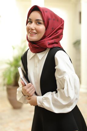 روسری زرشکی İpek Tivil Silk Home - کد 452551096