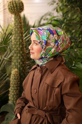 روسری سبز İpek Tivil Silk Home - کد 835863280