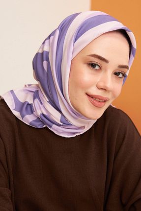 روسری بنفش پنبه ای İpekhan - کد 648330314