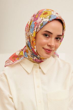 روسری زرد پنبه ای İpekhan - کد 648330450