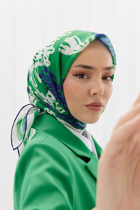 روسری سبز پنبه ای Silk Home - کد 767617456