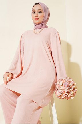 ست بالاتنه و پائین تنه حجاب صورتی زنانه رگولار Bigdart - کد 827663963