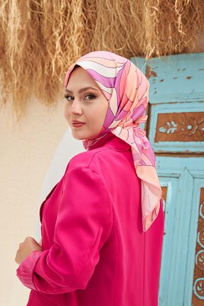 روسری صورتی پنبه ای İpekhan - کد 739937262