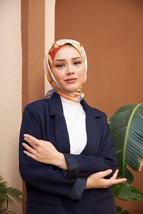روسری آبی پنبه ای İpekhan - کد 778466636