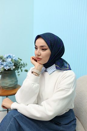 روسری بنفش پنبه ای Silk Home - کد 802842752