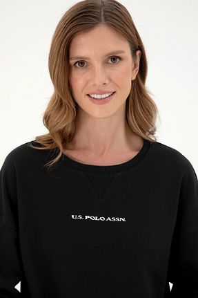 سوئیشرت مشکی زنانه ساده U.S. Polo Assn. - کد 861556558