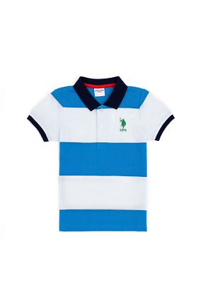 پولوشرت آبی بچه گانه پارچه U.S. Polo Assn. - کد 846503014