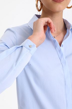 پیراهن آبی زنانه رگولار PERA MODA - کد 445725004
