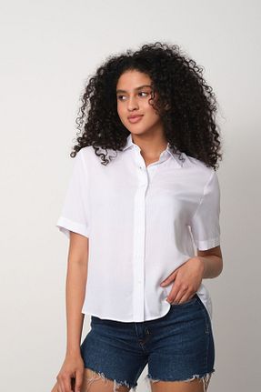 پیراهن سفید زنانه Asimetrik PERA MODA - کد 834262587