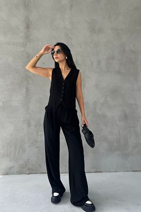 ست بالاتنه و پائین تنه مشکی زنانه بافتنی Seda Yalçın Atelier - کد 861564416