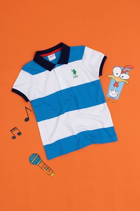 پولوشرت آبی بچه گانه پارچه U.S. Polo Assn. - کد 846503014