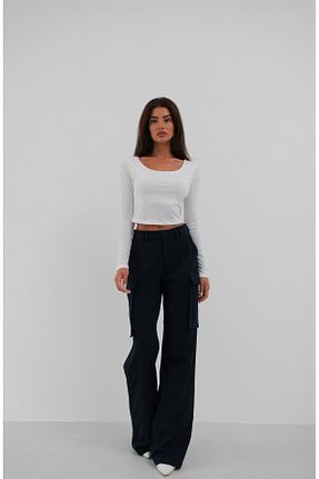 بلوز سفید زنانه ساده Black Fashion - کد 861572707