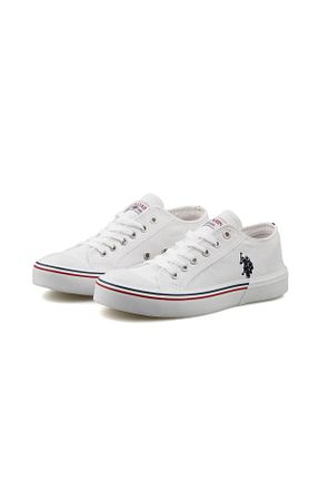 کفش اسنیکر سفید زنانه بند دار U.S. Polo Assn. - کد 472836357