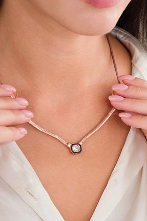 گردنبند نقره صورتی زنانه 925 عیار Tmt Silver - کد 861583465