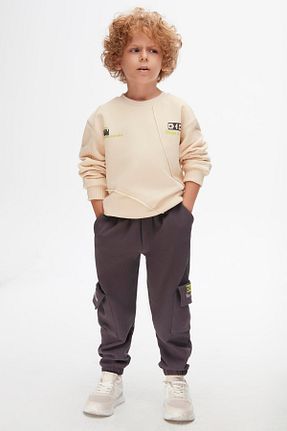 ست بالاتنه و پائین تنه بژ بچه گانه بافت Nk Kids - کد 856291018