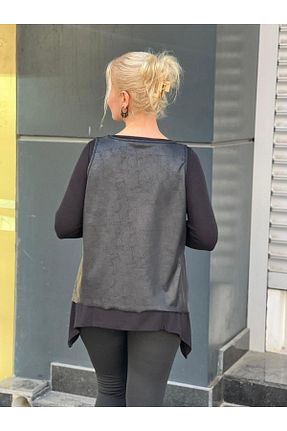بلوز سایز بزرگ مشکی زنانه سایز بزرگ Zer Otantik - کد 798534593