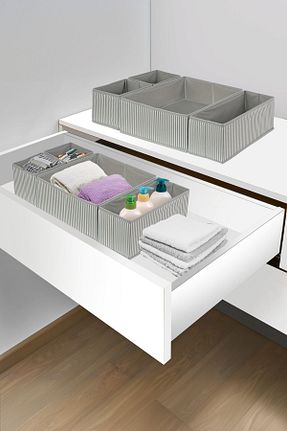 نظم دهنده کمد طوسی پارچه PRENDİ HOME - کد 848657257