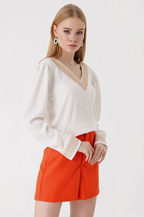 بلوز سفید زنانه ساده Bigdart - کد 690558750