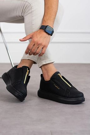 کفش اسنیکر مشکی مردانه چرم مصنوعی Zerenyus - کد 838556145