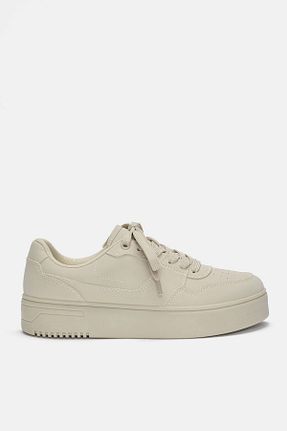 کفش اسنیکر قهوه ای زنانه بند دار Pull & Bear - کد 861586879