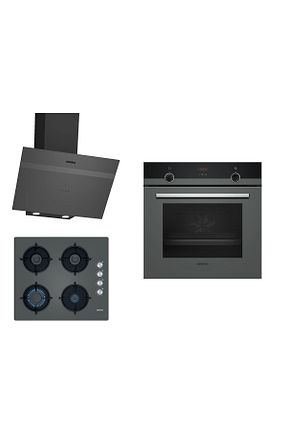 ست هود و اجاق گاز طوسی گارانتی نمایندگی رسمی Siemens - کد 861585558