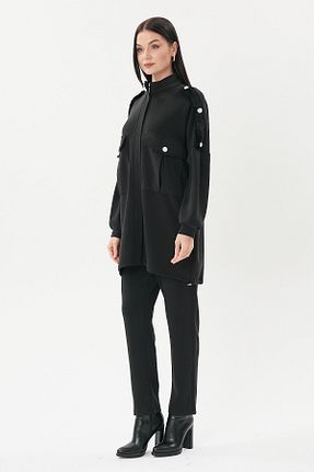ست بالاتنه و پائین تنه مشکی زنانه بافتنی Jupe - کد 861585179