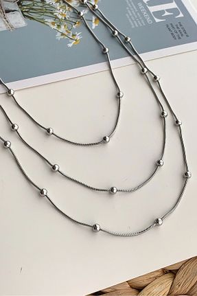 گردنبند استیل ( فولاد ) زنانه استیل (فولاد) Çlk Accessories - کد 221620406