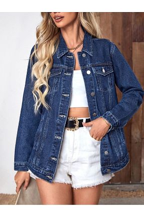کت سرمه ای زنانه Boyfriend Cuqq Denim - کد 802971216