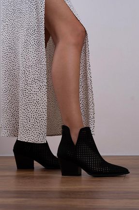 بوت / نیم بوت مشکی زنانه نبوک sovrana - کد 813947361