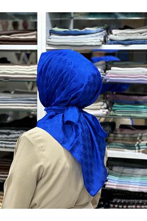 روسری سرمه ای 100 x 100 PİRAMİT - کد 861643913