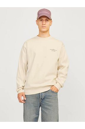 سوئیشرت بژ مردانه ساده Jack & Jones - کد 853796088