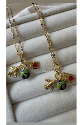 گردنبند استیل ( فولاد ) طلائی زنانه استیل (فولاد) feel the chic - کد 861645492