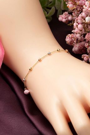 دستبند طلا طلائی زنانه 14 عیار Zerince - کد 900154882
