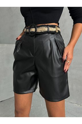 شلوارک و برمودا مشکی زنانه فاق بلند Miss Allos - کد 861666103