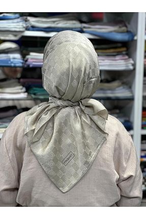 روسری قهوه ای 100 x 100 PİRAMİT - کد 861657645