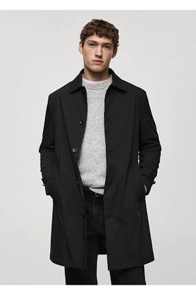 ترنچکت مشکی مردانه %100 پنبه MANGO Man - کد 844926562