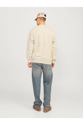 سوئیشرت بژ مردانه ساده Jack & Jones - کد 853796088