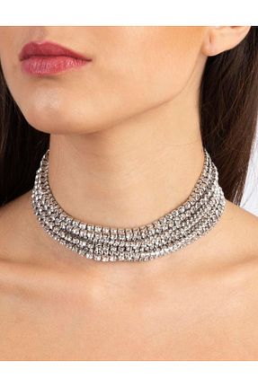 گردنبند جواهر زنانه فلزی İlvi - کد 855603236