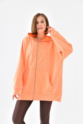 سوئیشرت نارنجی زنانه ساده FTZ WOMEN - کد 784193004