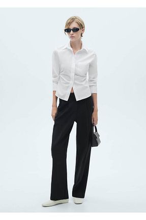 پائین تنه راحتی مشکی زنانه الاستین MANGO - کد 861734391